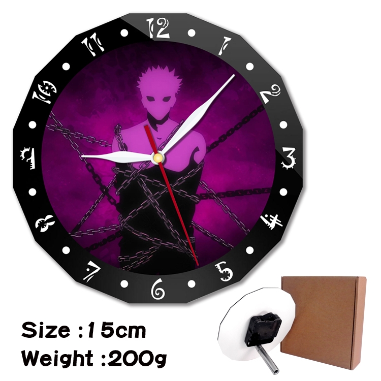 Jujutsu Kaisen Anime double acrylic wall clock alarm clock 15cm 200g