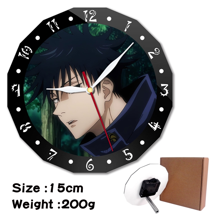 Jujutsu Kaisen Anime double acrylic wall clock alarm clock 15cm 200g