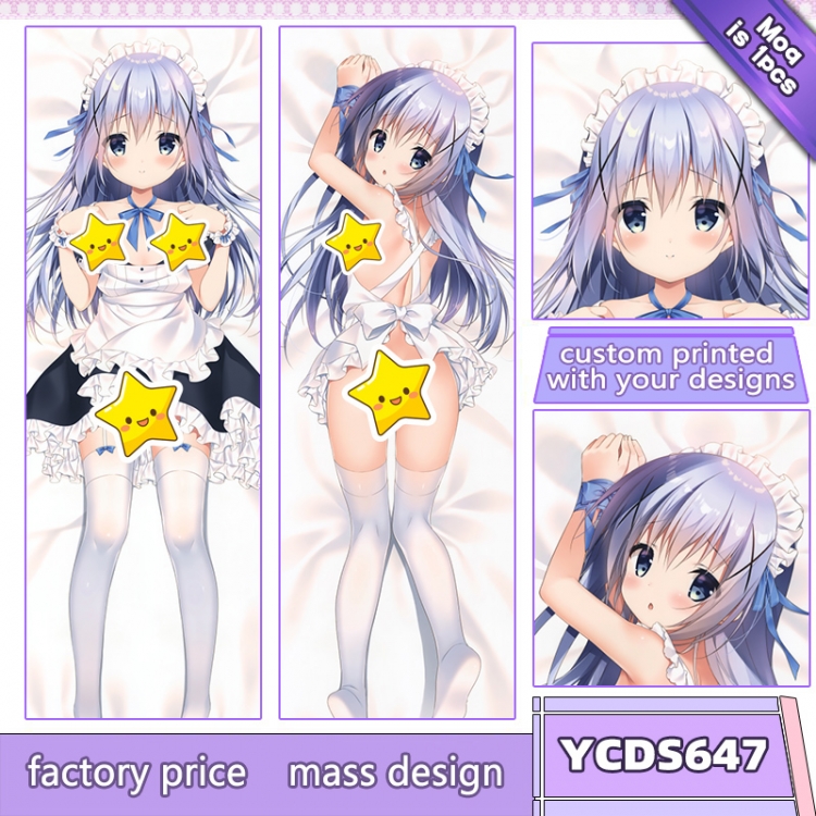 Is the order a rabbit? Anime body pillow cushion  50X150CM  YCDS647