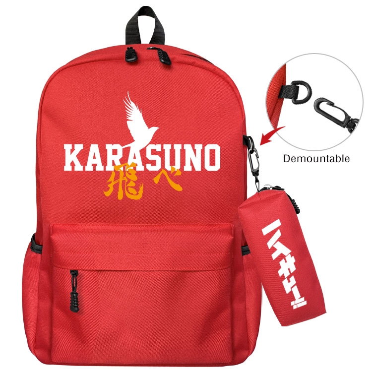 Haikyuu!! Anime student school bag backpack Pencil Bag combination