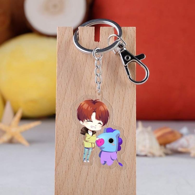 BTS Anime acrylic Key Chain  price for 5 pcs  2793