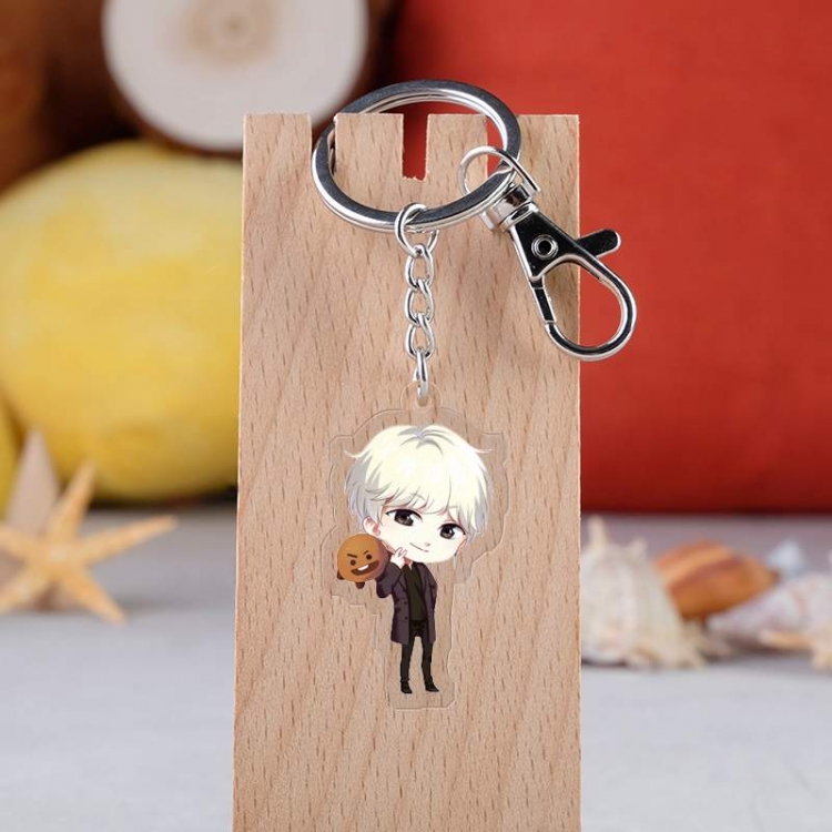 BTS Anime acrylic Key Chain  price for 5 pcs  2794