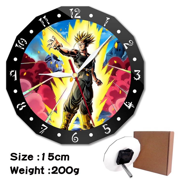 DRAGON BALL Anime double acrylic wall clock alarm clock 15cm 200g