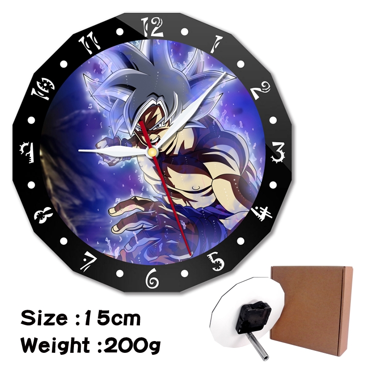 DRAGON BALL Anime double acrylic wall clock alarm clock 15cm 200g