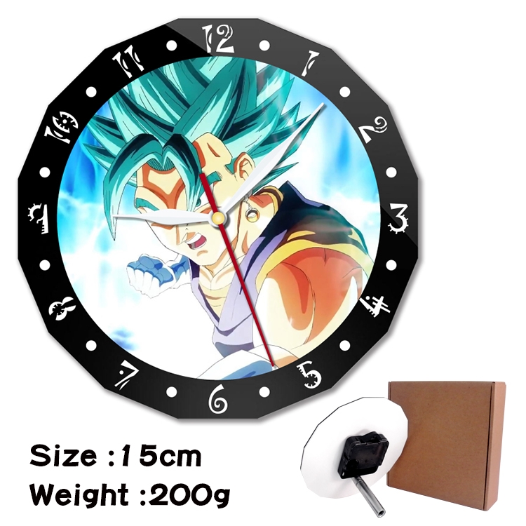 DRAGON BALL Anime double acrylic wall clock alarm clock 15cm 200g