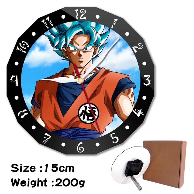 DRAGON BALL Anime double acrylic wall clock alarm clock 15cm 200g