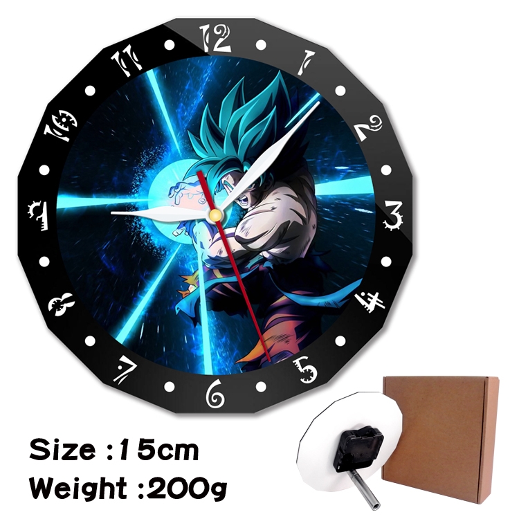 DRAGON BALL Anime double acrylic wall clock alarm clock 15cm 200g