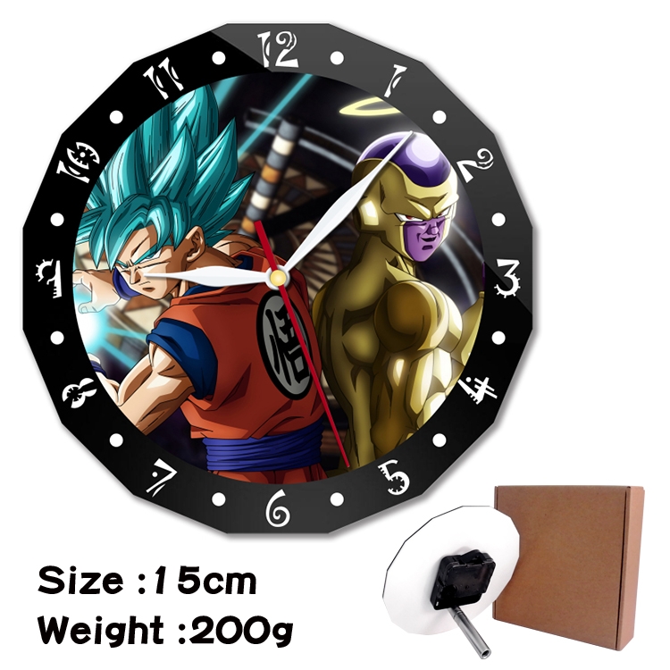 DRAGON BALL Anime double acrylic wall clock alarm clock 15cm 200g