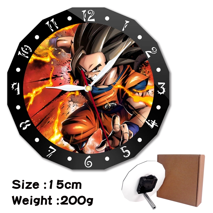 DRAGON BALL Anime double acrylic wall clock alarm clock 15cm 200g