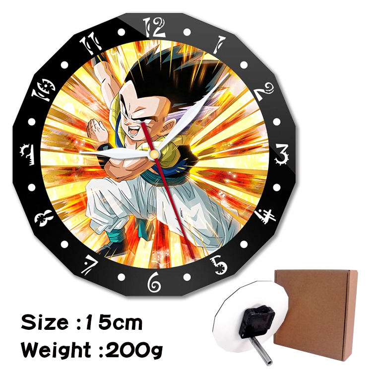 DRAGON BALL Anime double acrylic wall clock alarm clock 15cm 200g