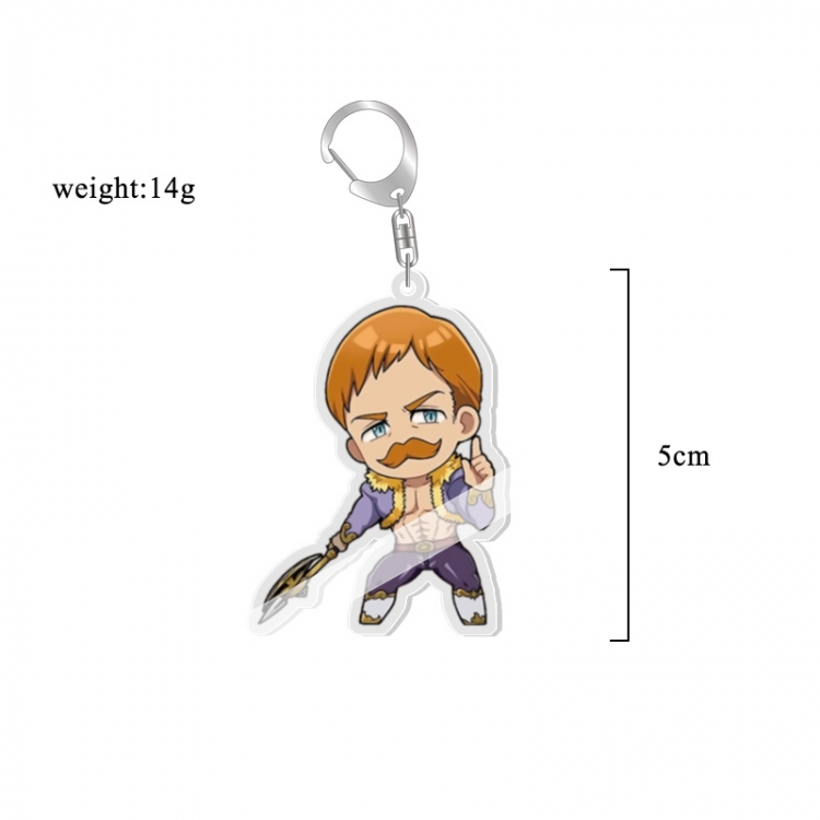 The Seven Deadly Sins Anime acrylic Key Chain price for 5 pcs 7079