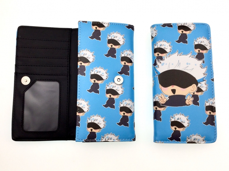 Jujutsu Kaisen Anime full color button PU long wallet style A