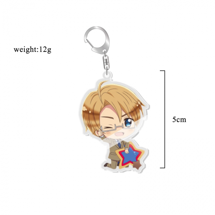 Hetalia Anime acrylic Key Chain  price for 5 pcs  7242