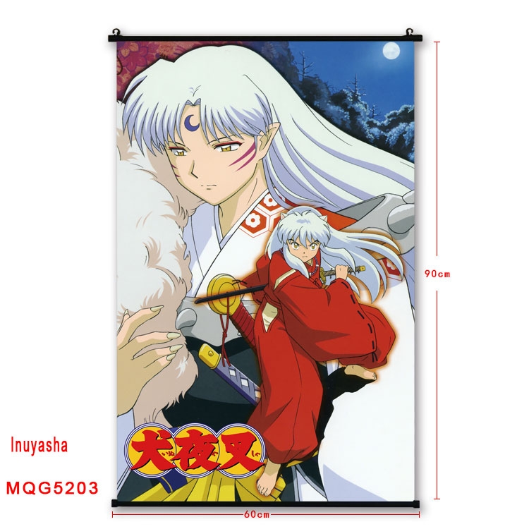 Inuyasha Plastic pole cloth painting Wall Scroll 60X90CM preorder 3 days    