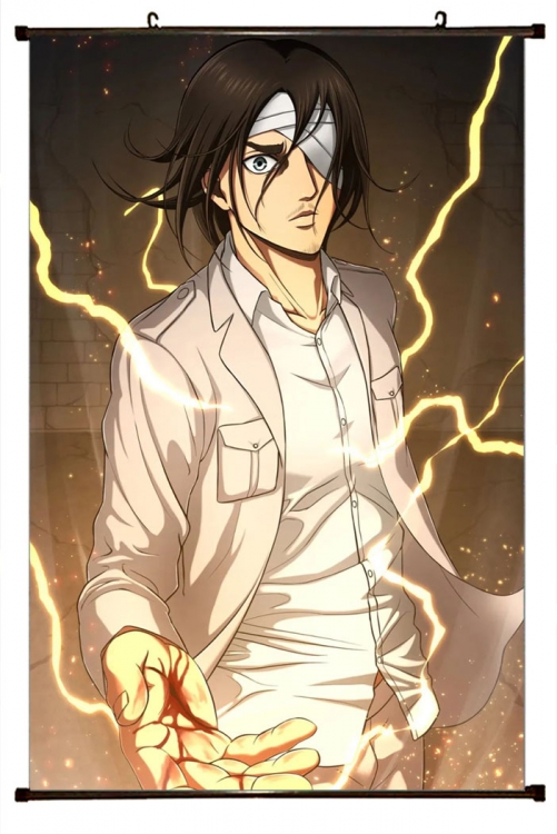 Shingeki no Kyojin Anime Plastic rod Cloth painting Wall Scroll 60X90CM   J12-256