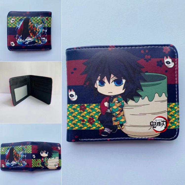 Demon Slayer Kimets Full color two fold short wallet purse 11X9.5CM 60G   style C