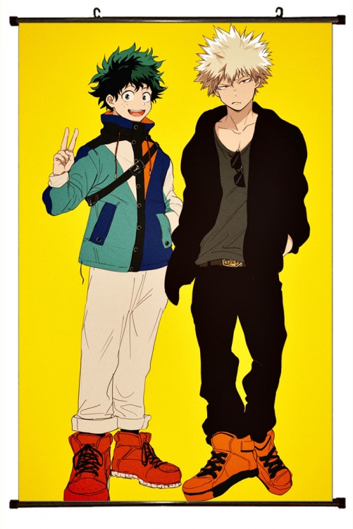 My Hero Academia Anime Plastic rod Cloth painting Wall Scroll 60X90CM   w9-409