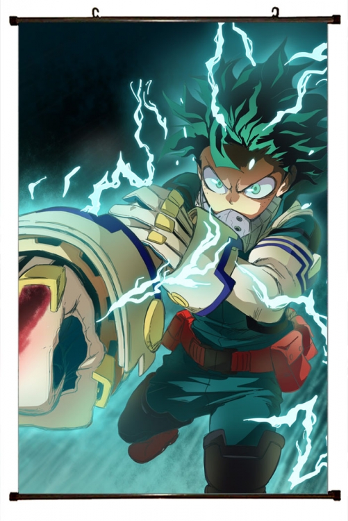 My Hero Academia Anime Plastic rod Cloth painting Wall Scroll 60X90CM  w9-397