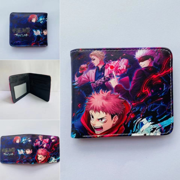 Jujutsu Kaisen   Full color two fold short wallet purse 11X9.5CM 60G