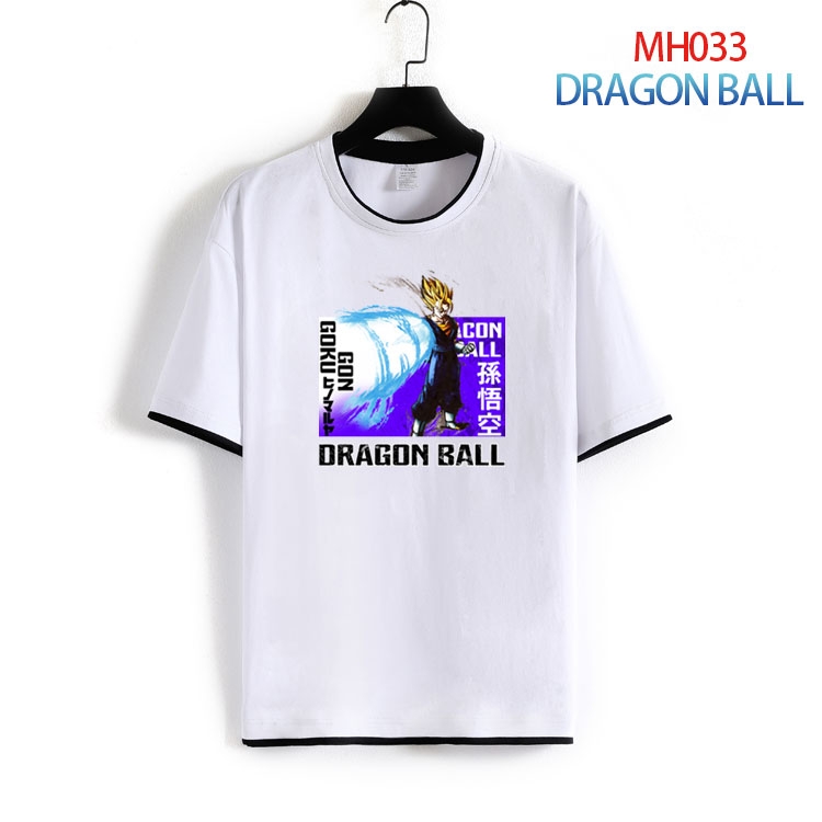DRAGON BALL Pure cotton Loose short sleeve round neck T-shirt from S to 4XL  MH-033-2