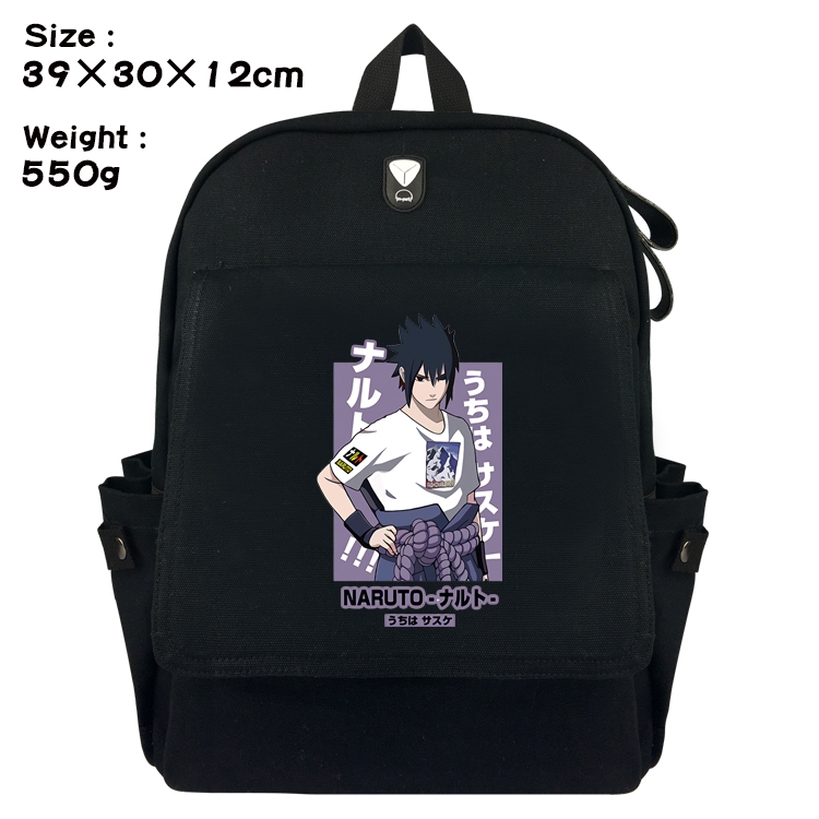 Naruto Canvas Flip Backpack Student Schoolbag  39X30X12CM