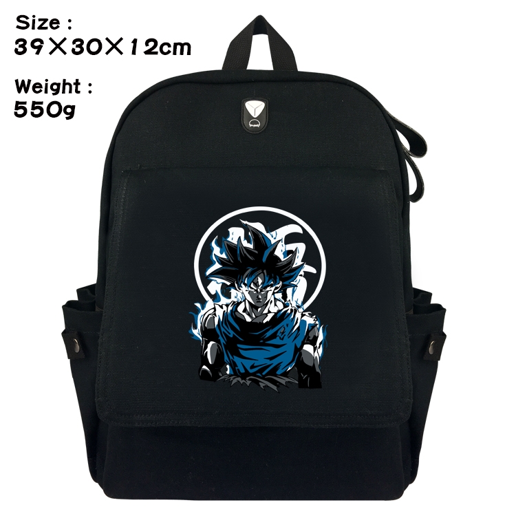 DRAGON BALL Canvas Flip Backpack Student Schoolbag  39X30X12CM
