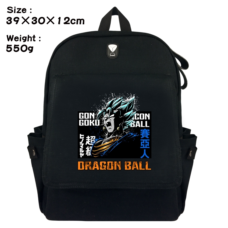 DRAGON BALL Canvas Flip Backpack Student Schoolbag  39X30X12CM