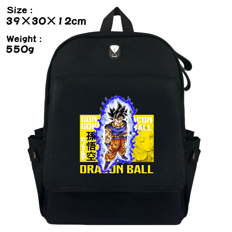 DRAGON BALL Canvas Flip Backpack Student Schoolbag  39X30X12CM
