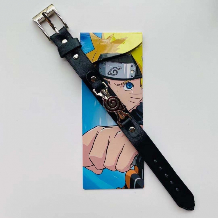 Naruto Animation peripheral Bracelet Leather Bracelet price for 5 pcs