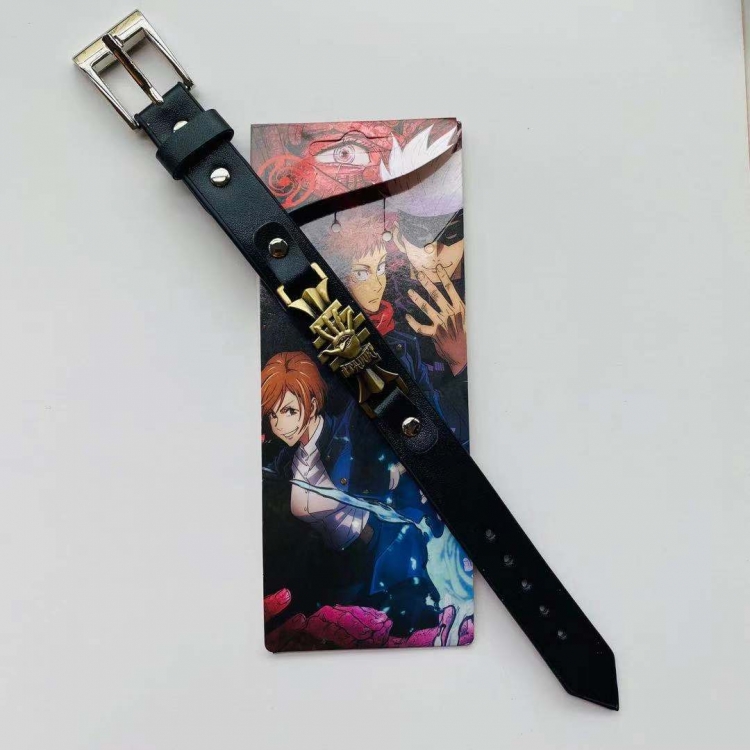 Jujutsu Kaisen Anime peripheral Bracelet Leather Bracele  style A price for 5 pcs