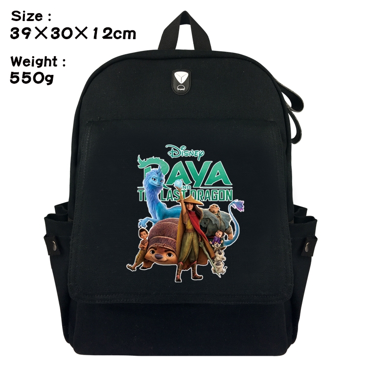 Raya and The Last Dragon  Canvas Flip Backpack Student Schoolbag  39X30X12CM