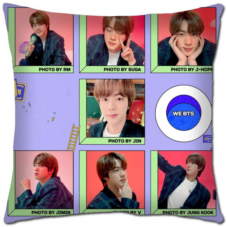 BTS Star movie square full-color pillow cushion 45X45CM NO FILLING  BS-1294