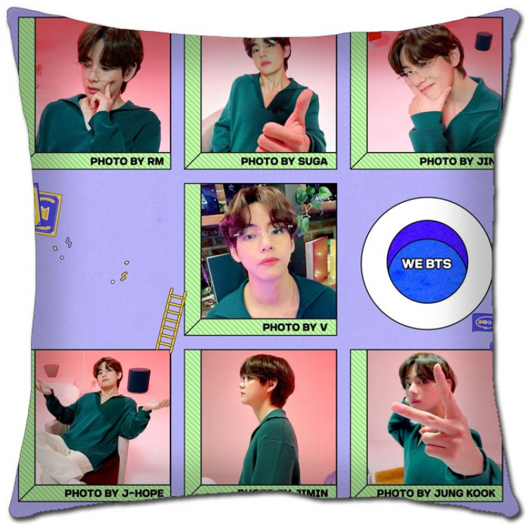 BTS Star movie square full-color pillow cushion 45X45CM NO FILLING BS-1289