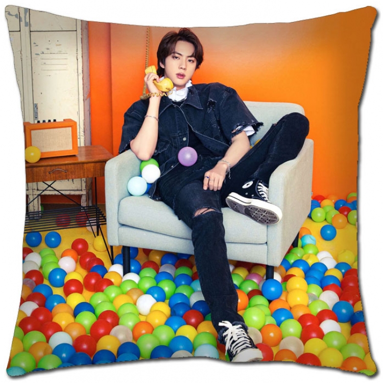 BTS Star movie square full-color pillow cushion 45X45CM NO FILLING  BS-1277