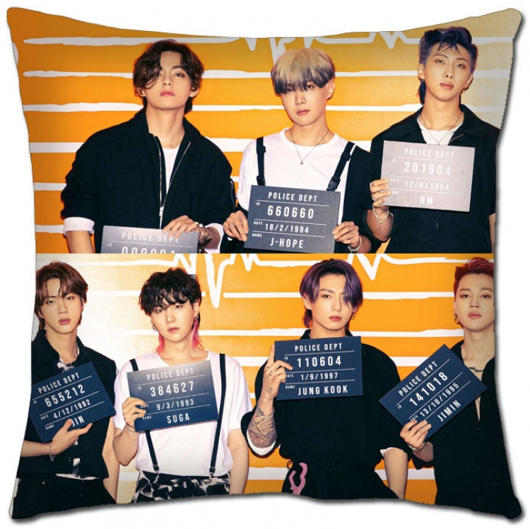 BTS Star movie square full-color pillow cushion 45X45CM NO FILLING BS-1281A