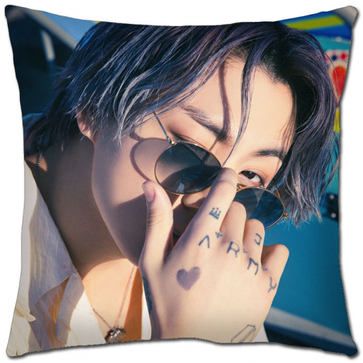 BTS Star movie square full-color pillow cushion 45X45CM NO FILLING  BS-1248