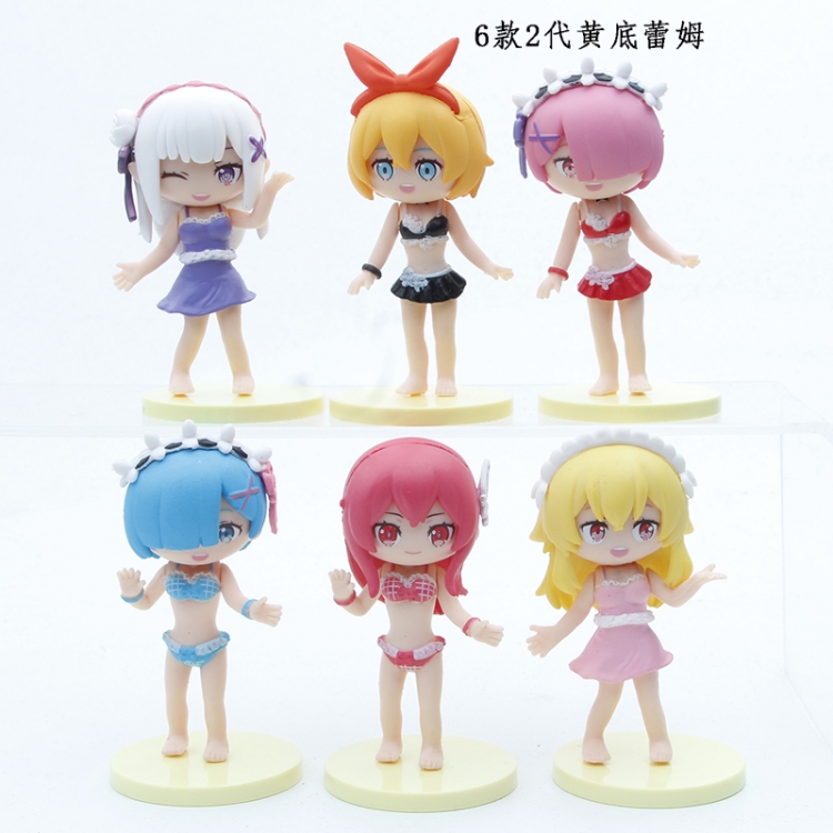Re:Zero kara Hajimeru Isekai Seikatsu Bagged figure model 7cm  A set of  6