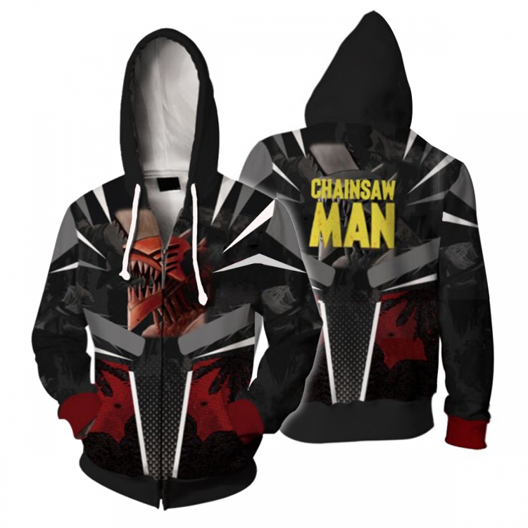 Chainsaw Man zipper sweater coat from S to 5XL Book three days in advance price for 2 pcs Style A