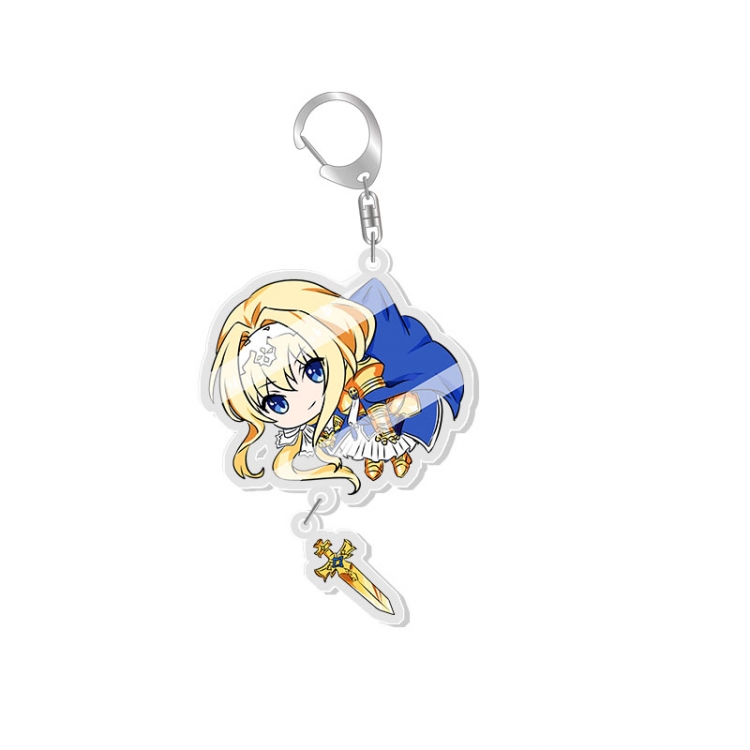 Sword Art Online Anime acrylic Key Chain  price for 5 pcs 7728
