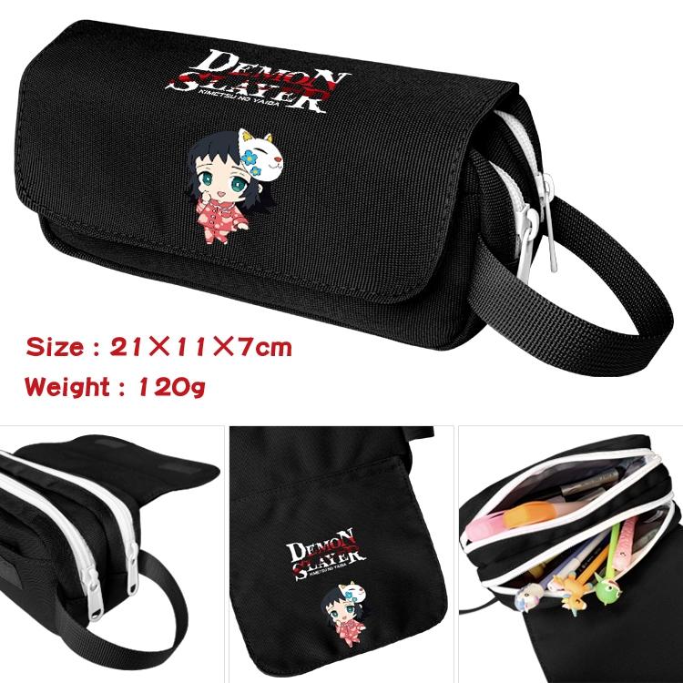  Demon Slayer Kimets Portable waterproof double-layer pencil case Pencil Bag  20x11x7cm