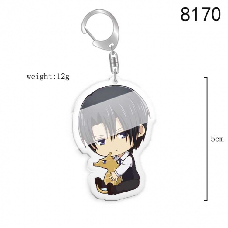 Fruits Basket Anime acrylic Key Chain  price for 5 pcs 8170
