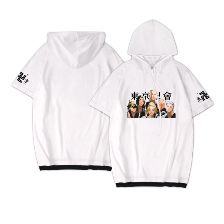 Tokyo Revengers  Anime peripheral hooded short-sleeved sweater  from S to 3XL