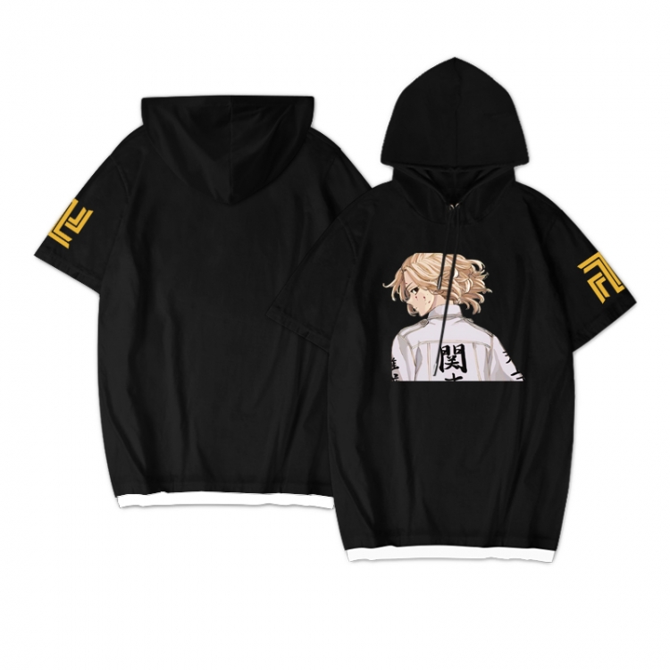 Tokyo Revengers  Anime peripheral hooded short-sleeved sweater  from S to 3XL