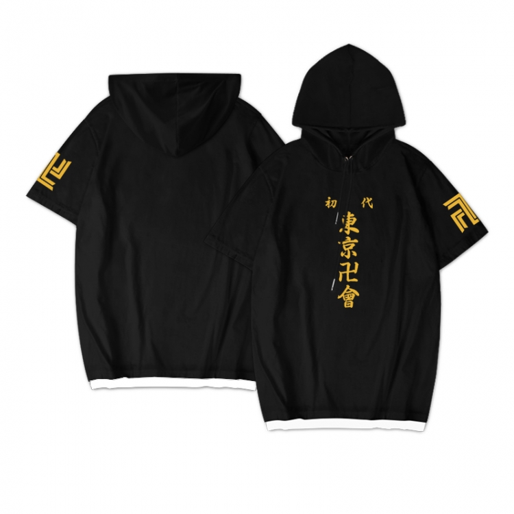 Tokyo Revengers  Anime peripheral hooded short-sleeved sweater  from S to 3XL