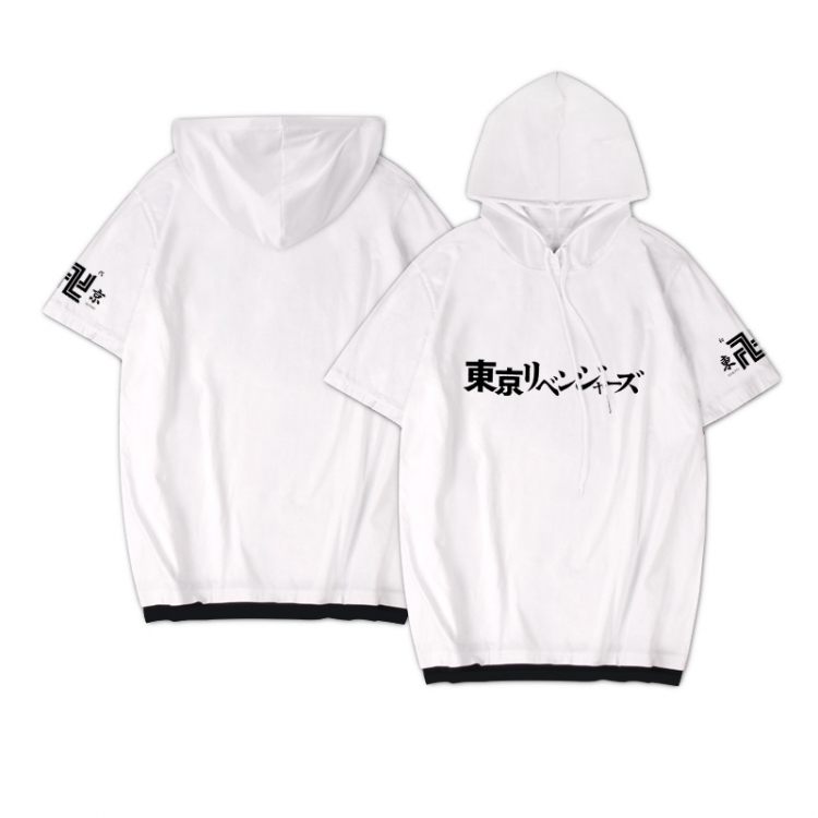 Tokyo Revengers  Anime peripheral hooded short-sleeved sweater  from S to 3XL