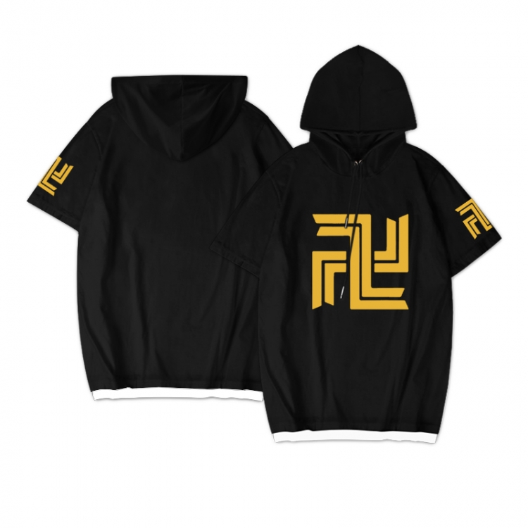 Tokyo Revengers  Anime peripheral hooded short-sleeved sweater  from S to 3XL