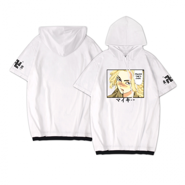 Tokyo Revengers  Anime peripheral hooded short-sleeved sweater  from S to 3XL