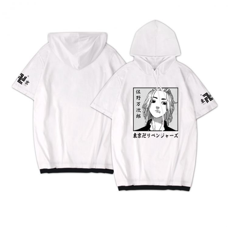 Tokyo Revengers  Anime peripheral hooded short-sleeved sweater  from S to 3XL