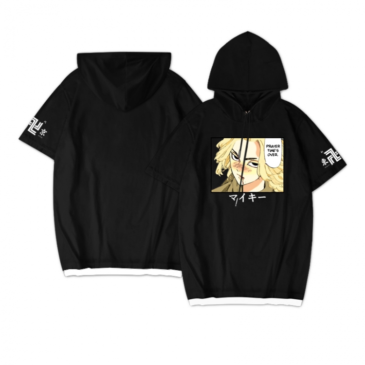 Tokyo Revengers  Anime peripheral hooded short-sleeved sweater  from S to 3XL