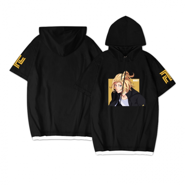 Tokyo Revengers  Anime peripheral hooded short-sleeved sweater  from S to 3XL